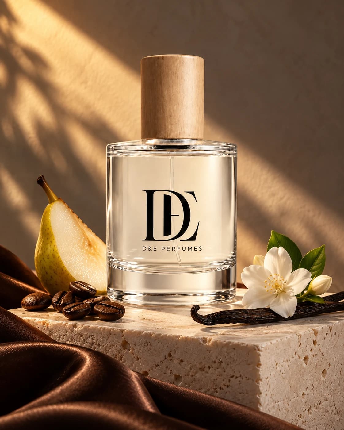 D&E Black Opia, in beeld gebracht met koffie, vanille, witte bloemen