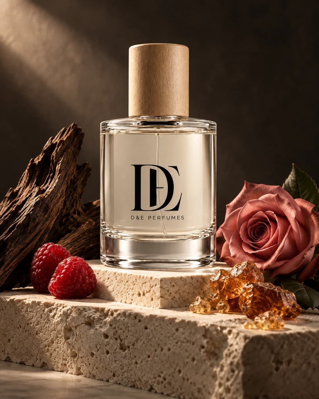 D&E Ombra Nomade, in beeld gebracht met oud, framboos, roos